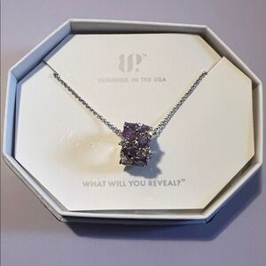 Stunning Silver Necklace with Purple amethyst Gemstones